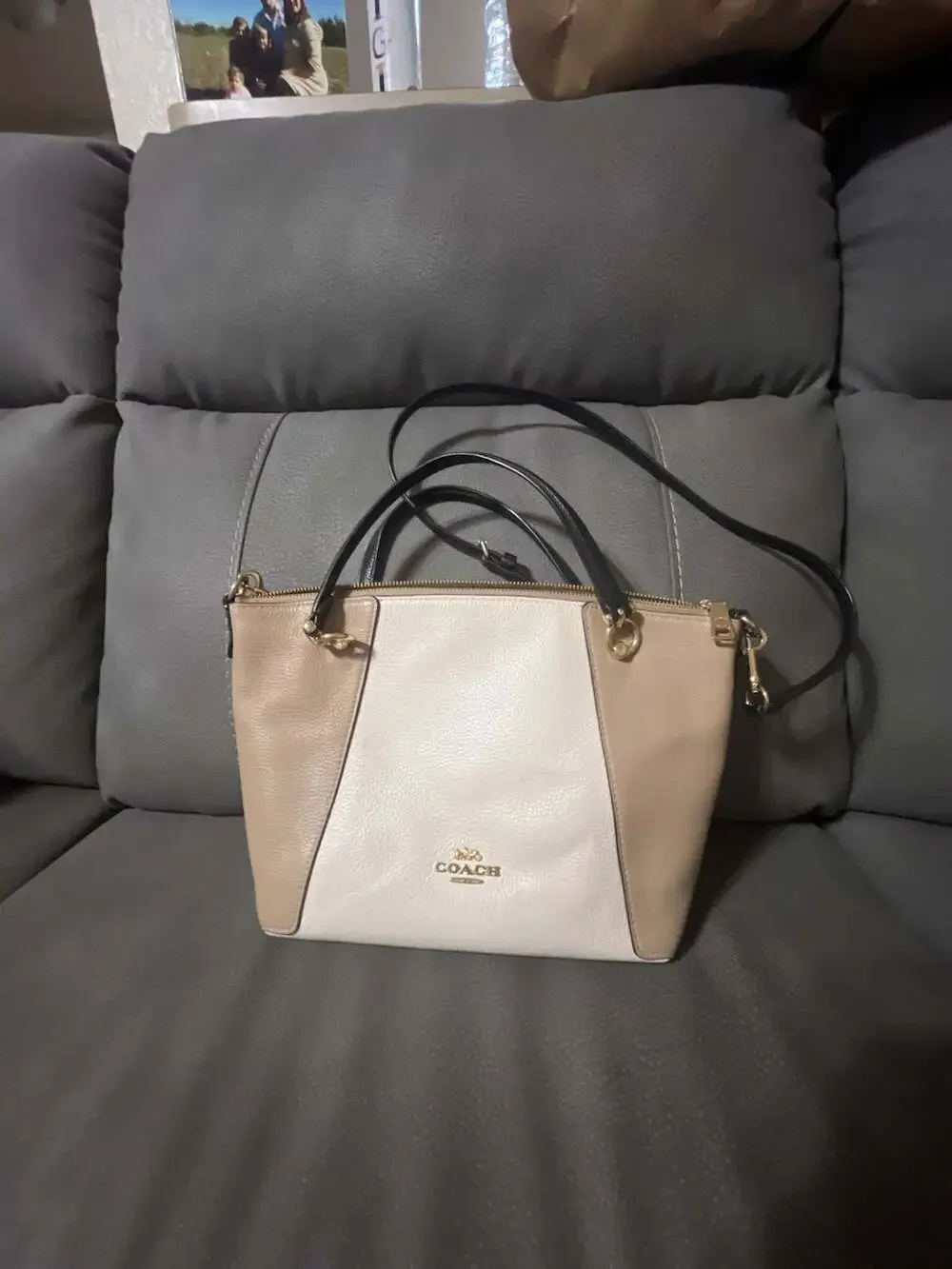 Coach Kacey Satchel in Colorblock/Blocked Signature Canvas